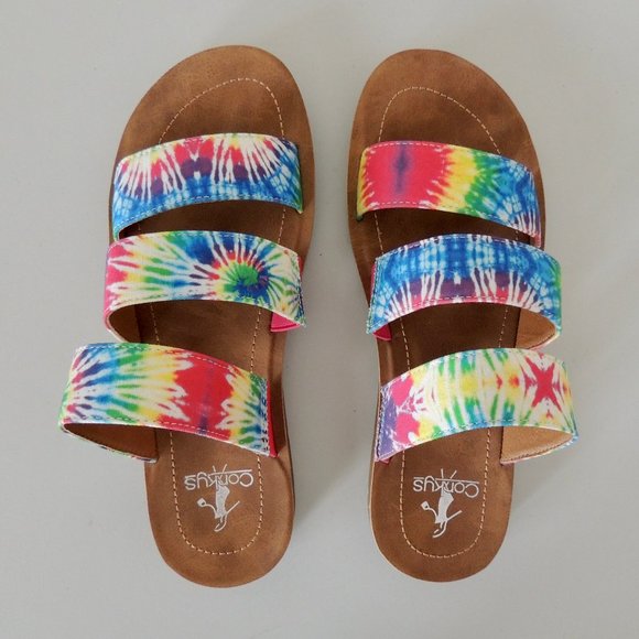 Corkys Shoes - NWOT Corkys Tie Dye Sandals